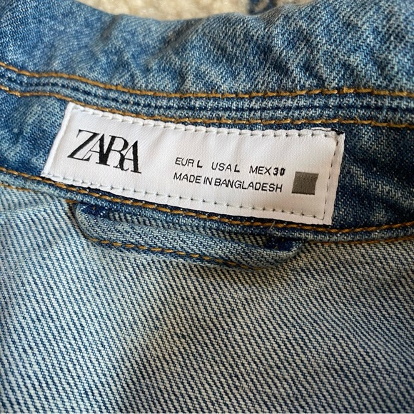 ❌SOLD🏷️Zara Z1975 Denim Jumpsuit Size Large - Picture 7 of 8